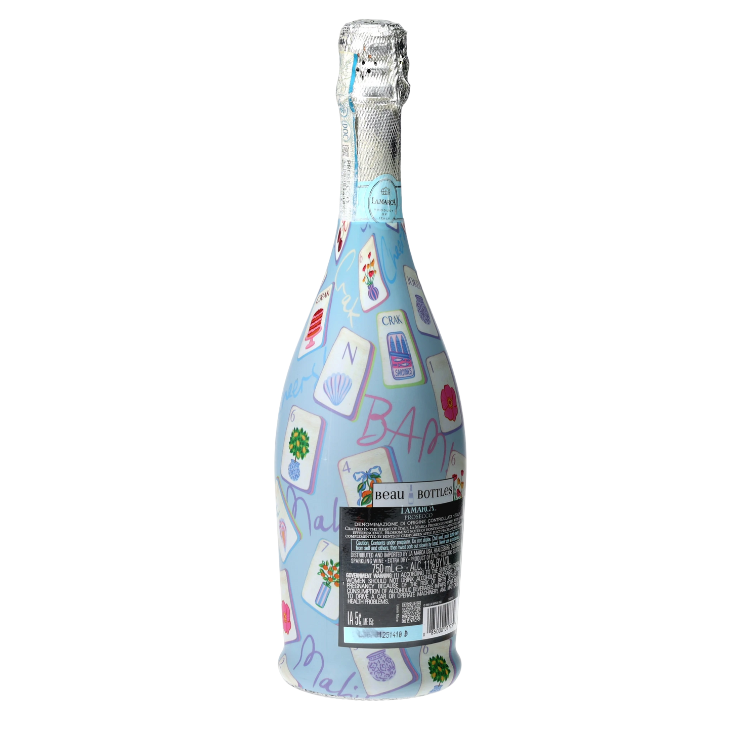 Beau Bottles Pastel Blue Mahjong - Prosecco Collection