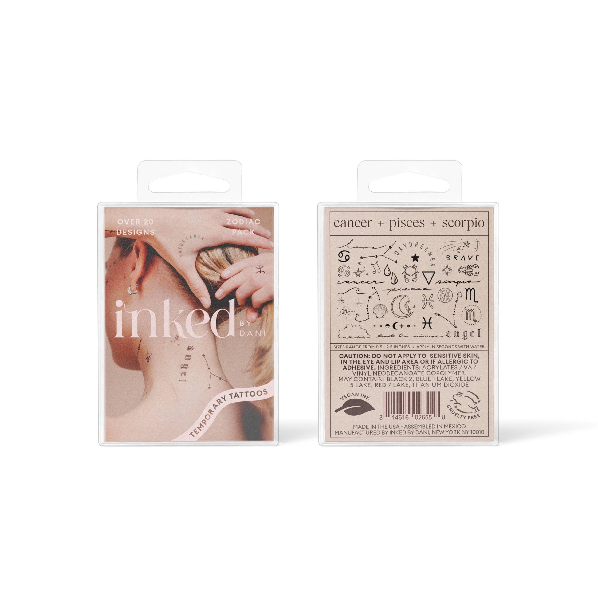 Zodiac Collection: Water Signs Temporary Tattoo Pack INKED by Dani
