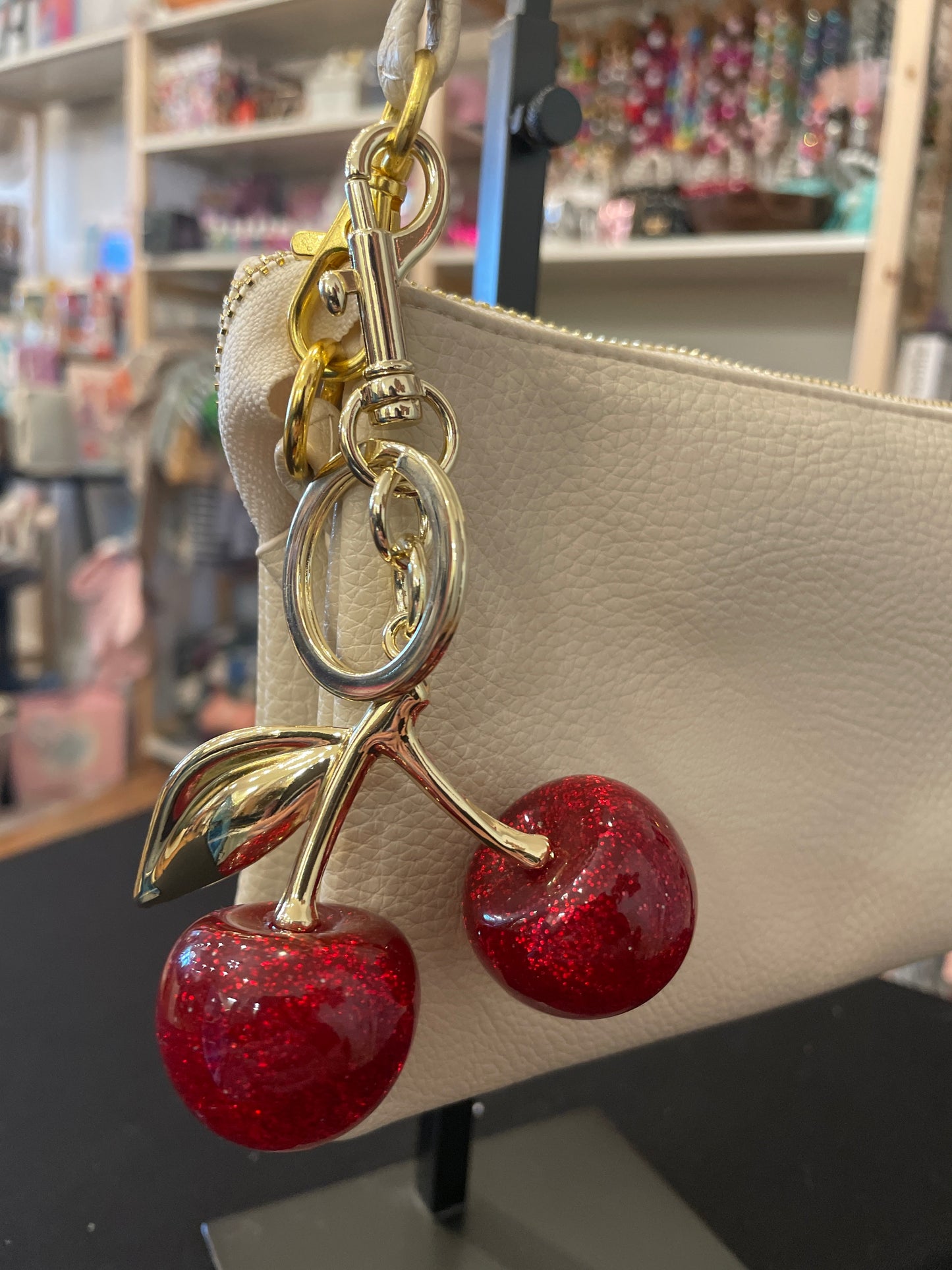 Big Cherry Bag Charm Keychain