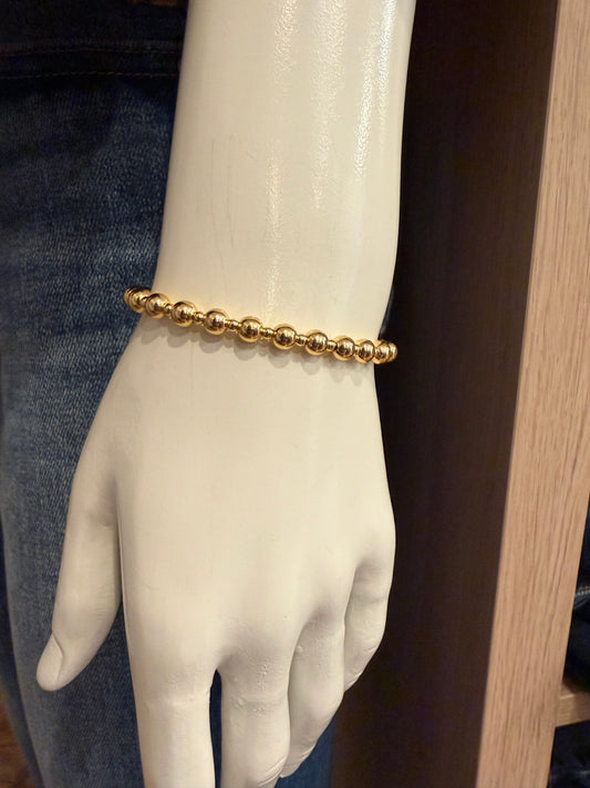 6mm Stretch Bead Bracelet with 3mm Bead Accent