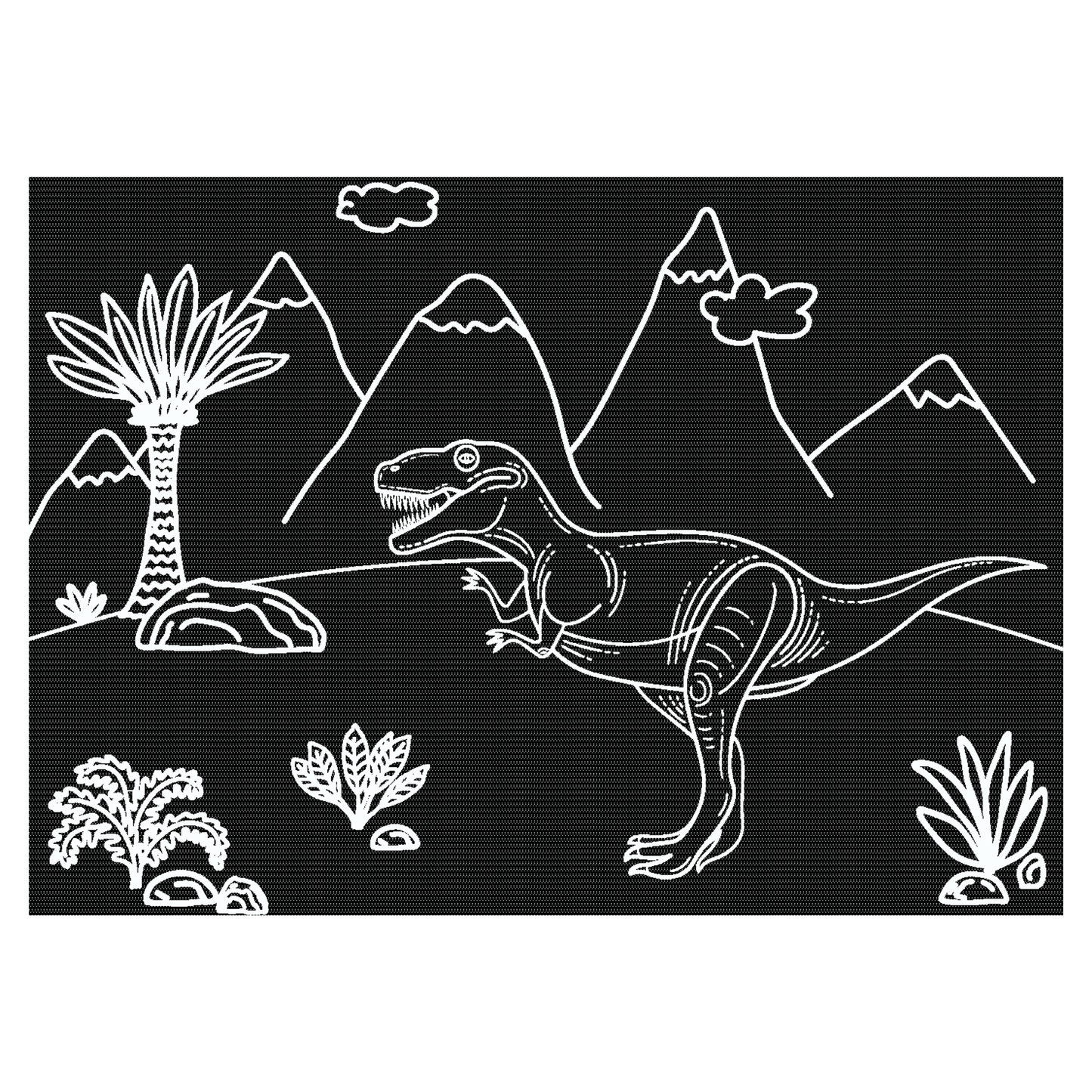 Chalkboard MiniMats Dino & Truck Coloring Kit Imagination Starters