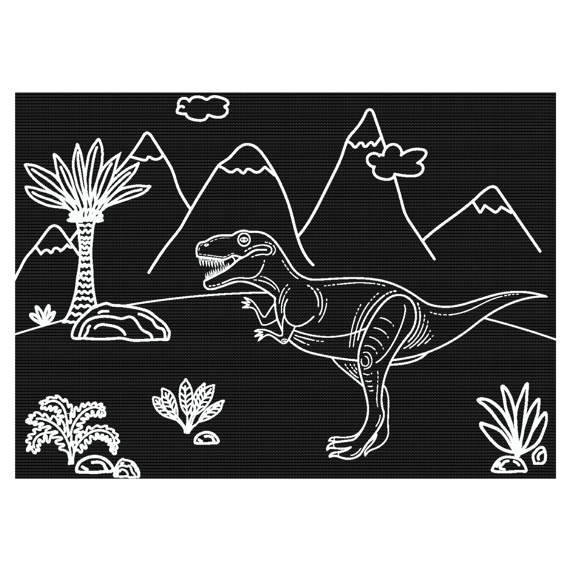 Chalkboard MiniMats Dino & Truck Coloring Kit Imagination Starters