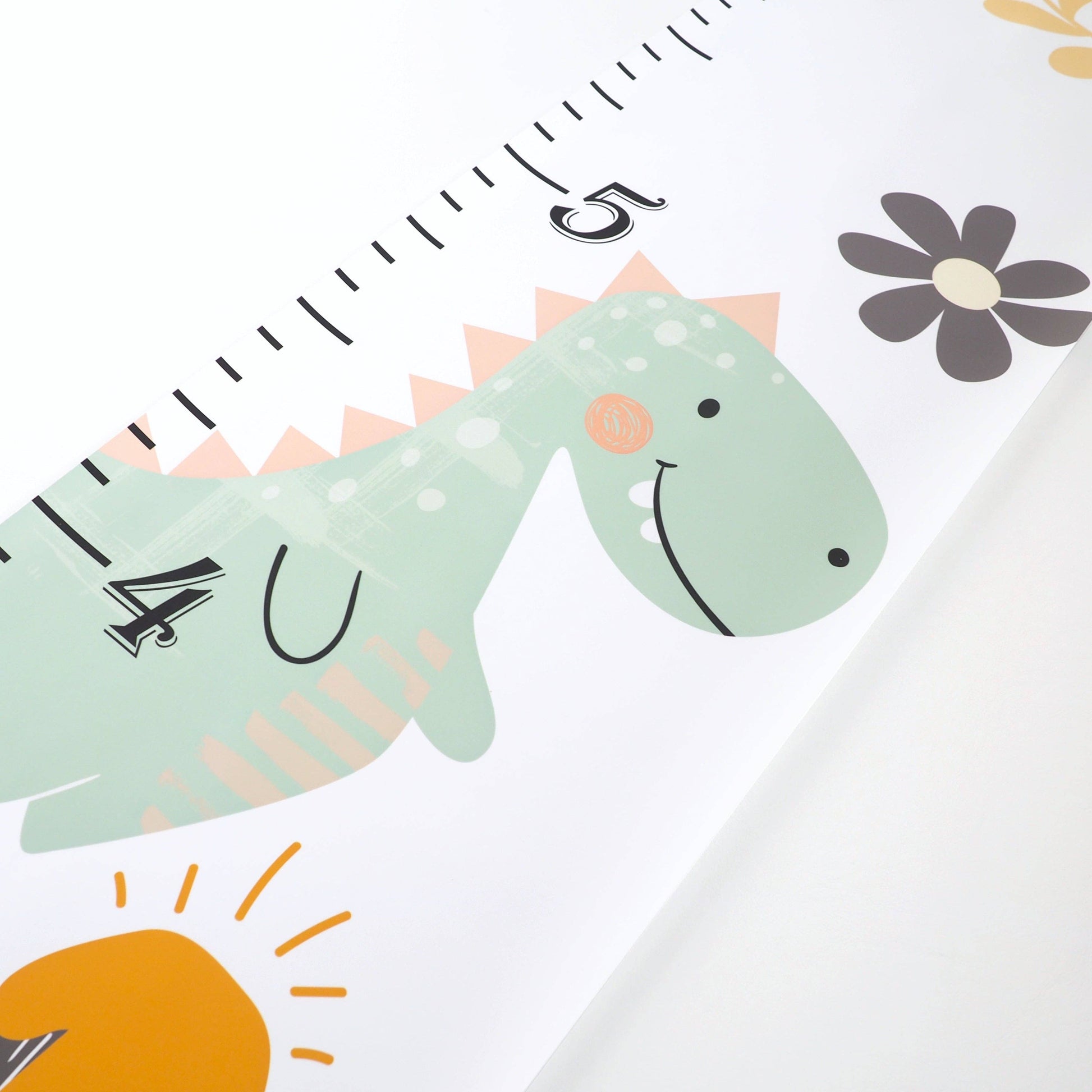 Canvas Kids Growth Chart - Dino Honey Lemonade