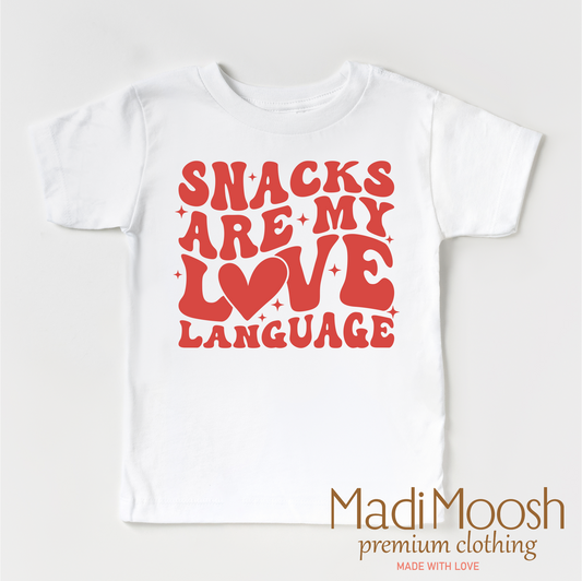 Snacks Are My Love Language Valentine's Day Shirt -  Valentine's Tee Madi Moosh