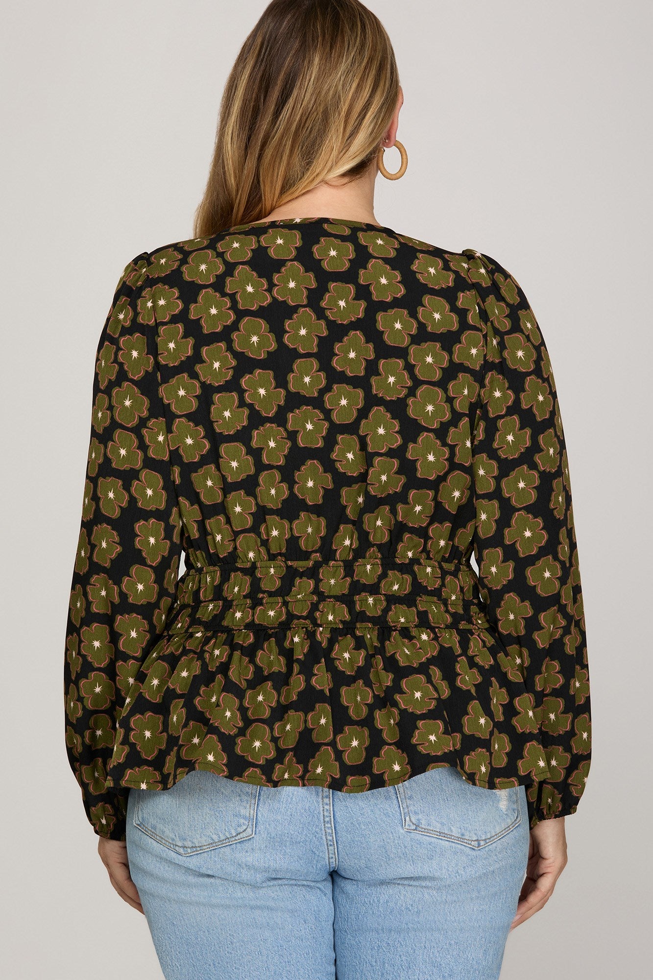 Floral Woven Print Top
