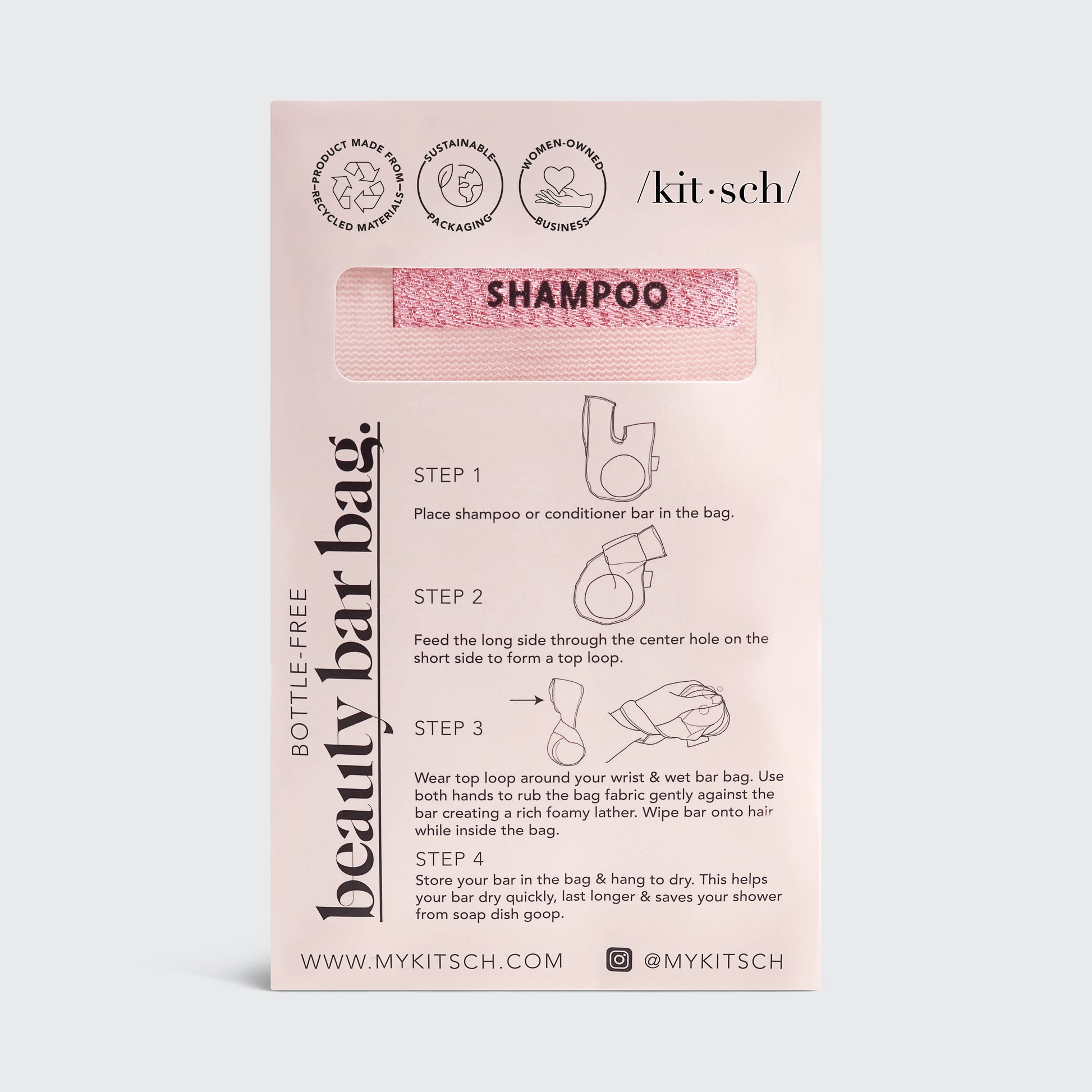 Shampoo Beauty Bar Bag - Blush KITSCH