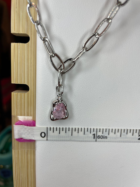 Medium Organic Dipped Edge Crystal Charm