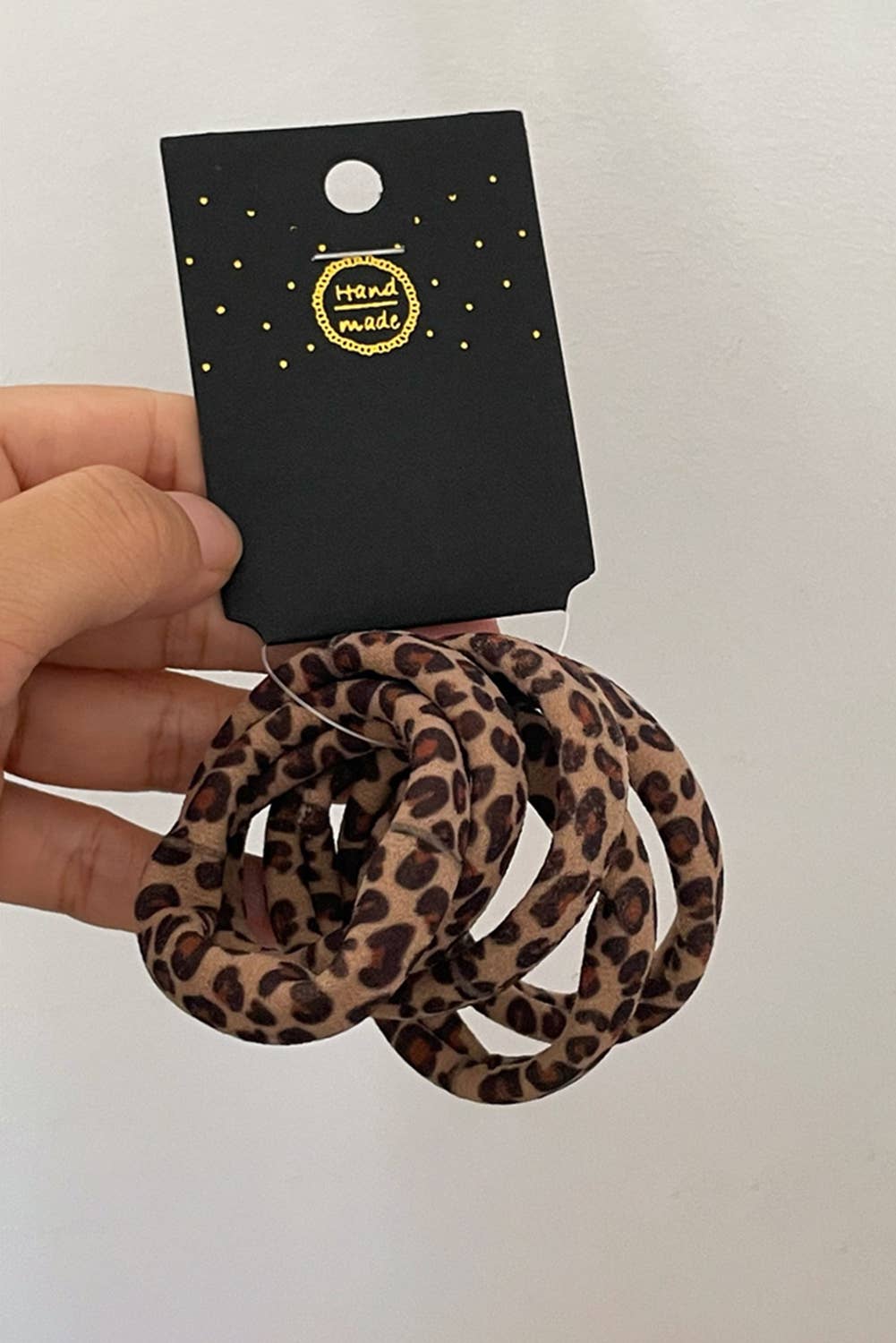Leopard Elastic Hair Tie 5pcs Set