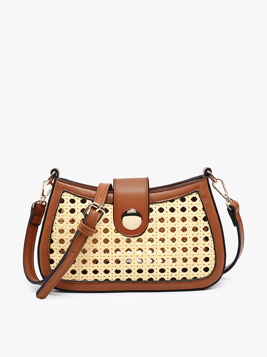 Miller Rattan Snap Crossbody
