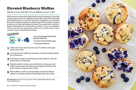 Easy Three-Ingredient College Cookbook by Robin Fields