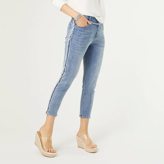OMG ZoeyZip Skinny Capri Jeans with Side Fringe COCO + CARMEN