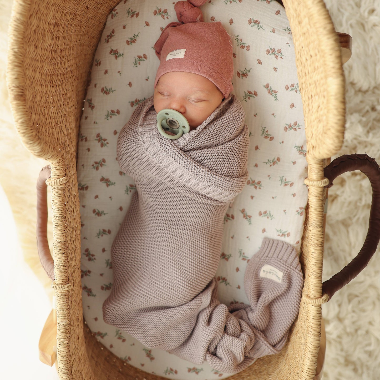 100% Organic Luxury Cotton Swaddle Receiving Baby Blanket Bleu La La