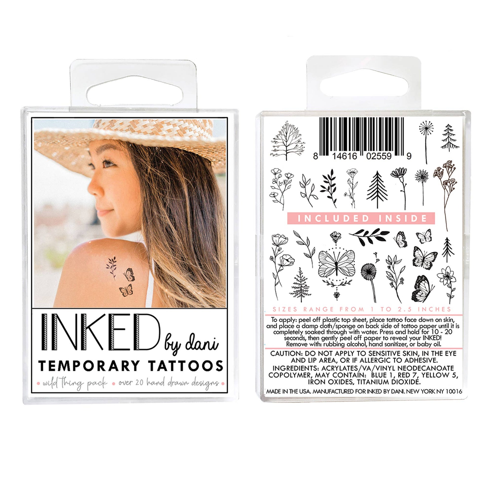 Wild Thing Temporary Tattoo Pack INKED by Dani