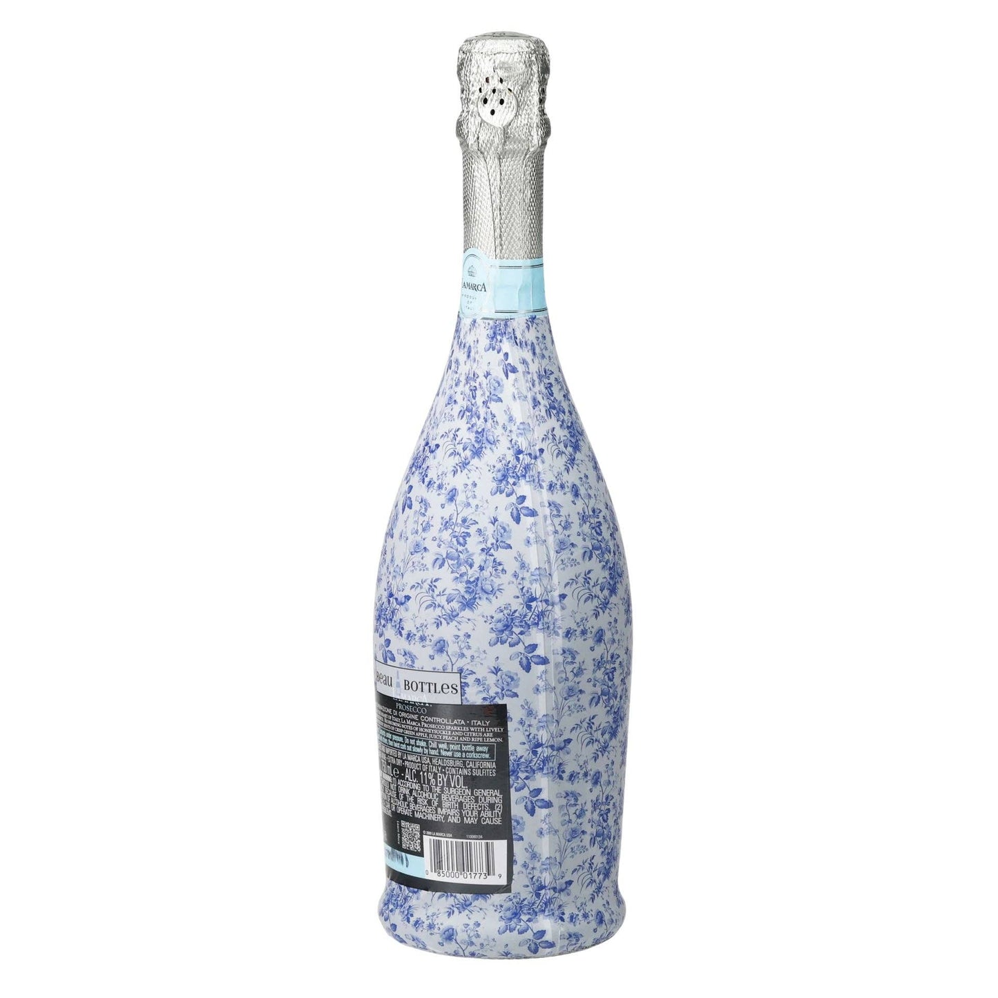Beau Bottles Grandmillennial Blue Floral - Prosecco Collection