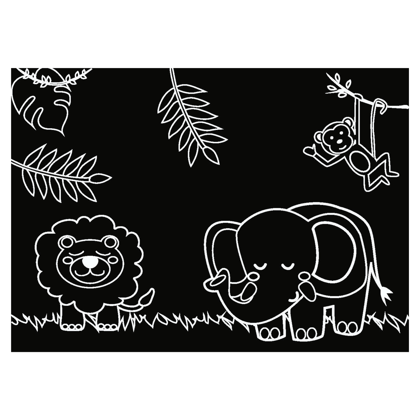 Chalkboard MiniMats Farm & Jungle Coloring Kit Imagination Starters