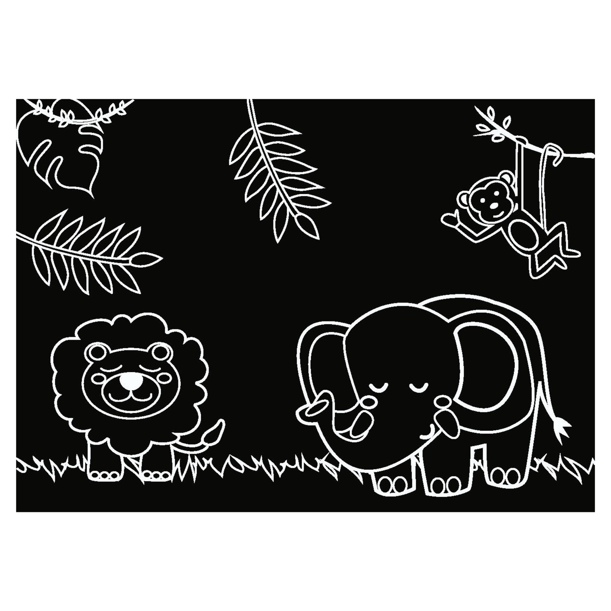 Chalkboard MiniMats Farm & Jungle Coloring Kit Imagination Starters