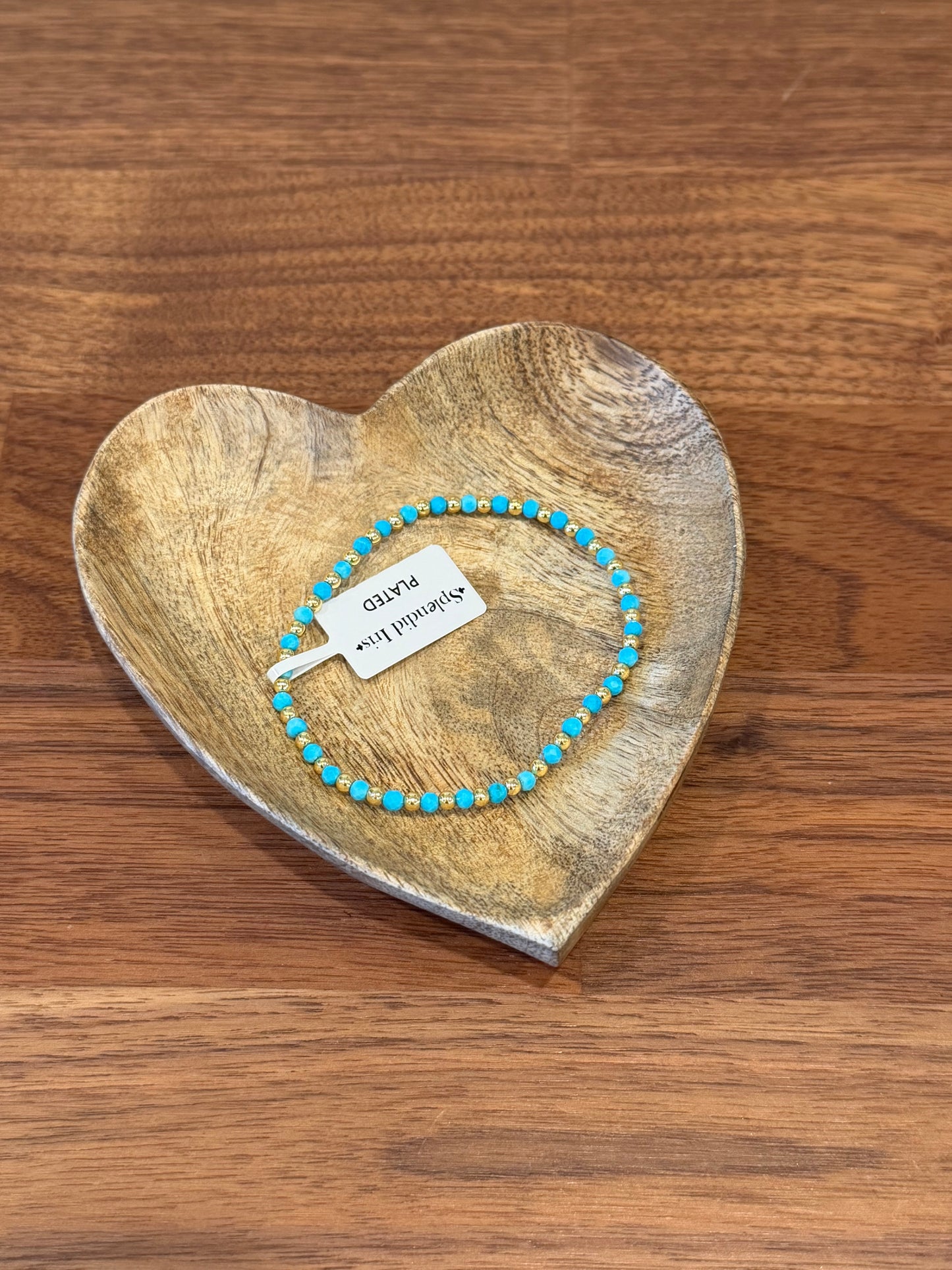 Turquoise Bead Stretch Bracelet