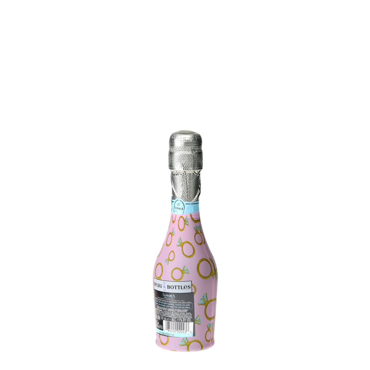 Beau Bottles Pink Engagement Ring - MINI Prosecco Collection - Set of 6 (Wraps Only)