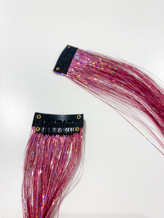 Tinsel Hair Clips Hotline