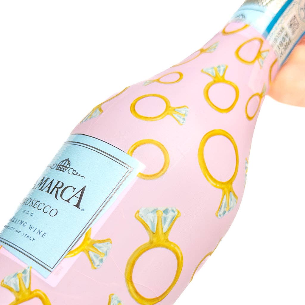 Beau Bottles Pink Engagement Ring - MINI Prosecco Collection - Set of 6 (Wraps Only)