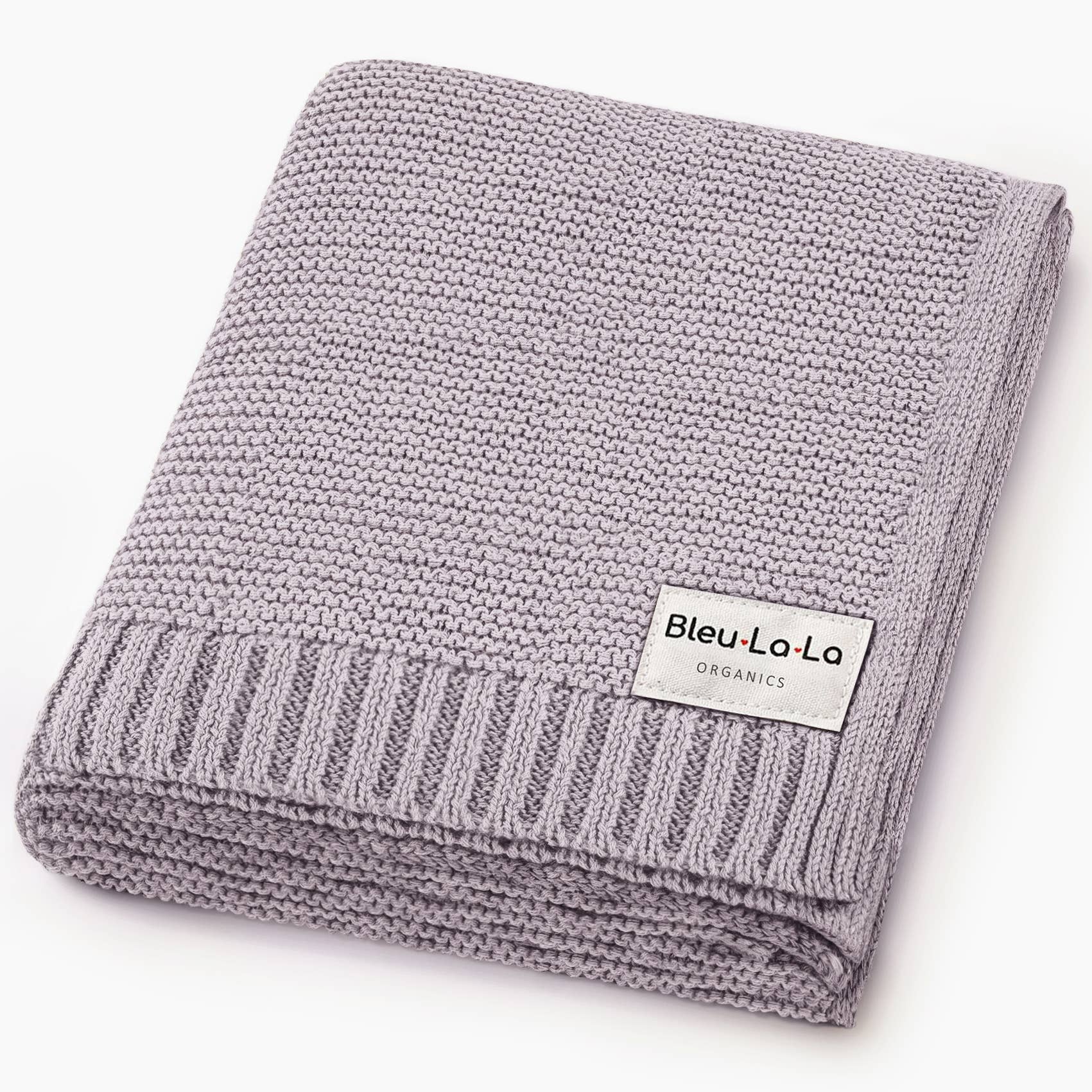 100% Organic Luxury Cotton Swaddle Receiving Baby Blanket Bleu La La