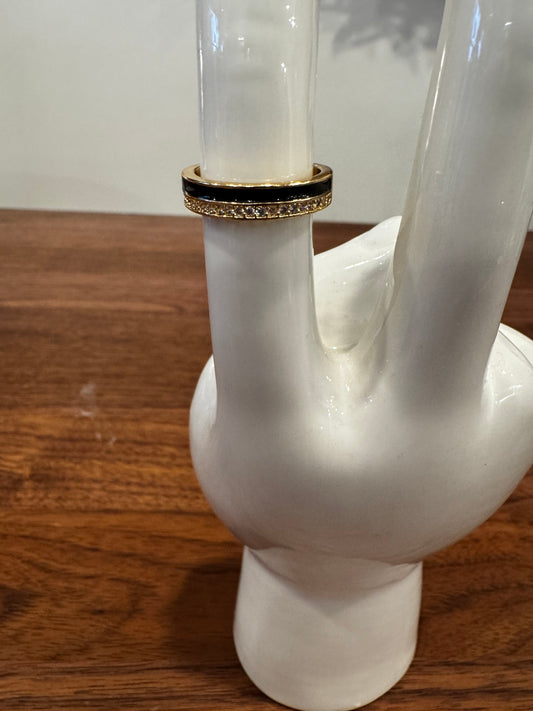 Cubic Zirconia Enamel Ring