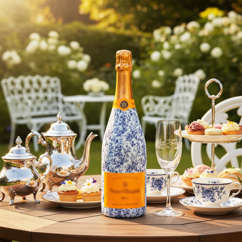Beau Bottles Grandmillennial Blue Floral - Champagne Collection