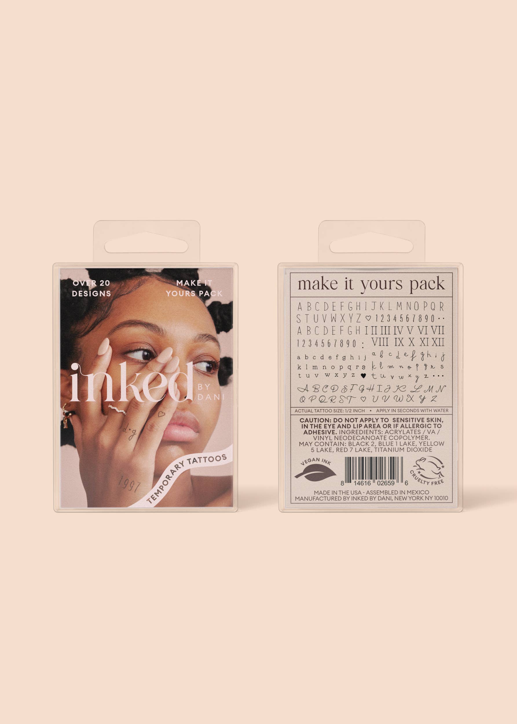 Make It Yours Temporary Tattoo Pack INKED by Dani