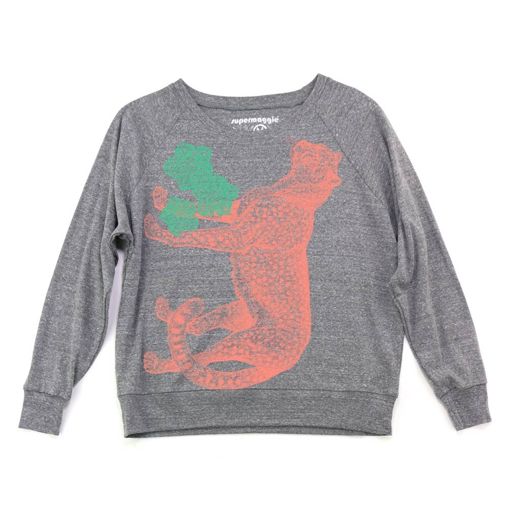 Cheetah Pia Tri Blend Pullover