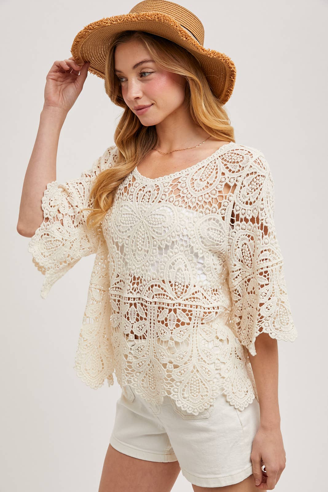 CROCHET LACE TOP