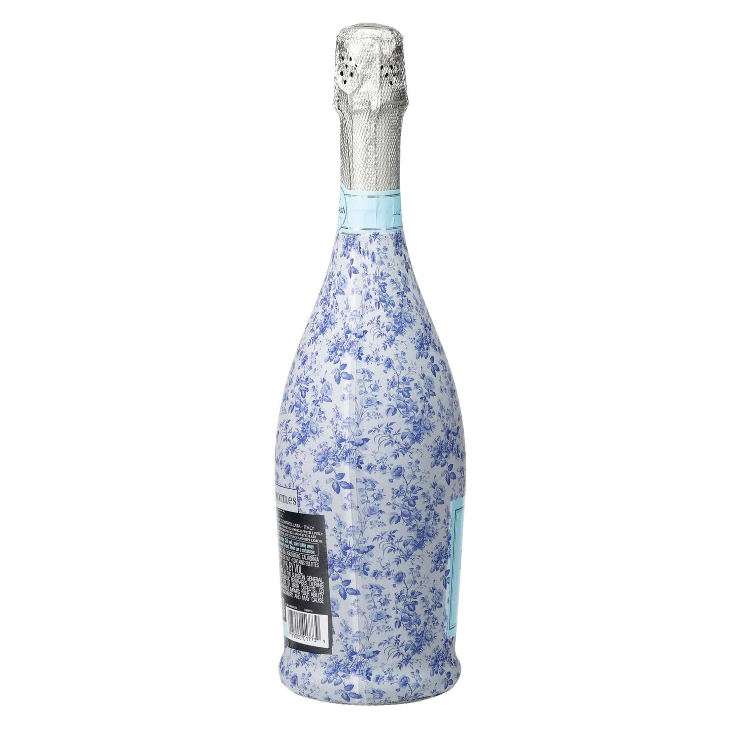 Beau Bottles Grandmillennial Blue Floral - Prosecco Collection