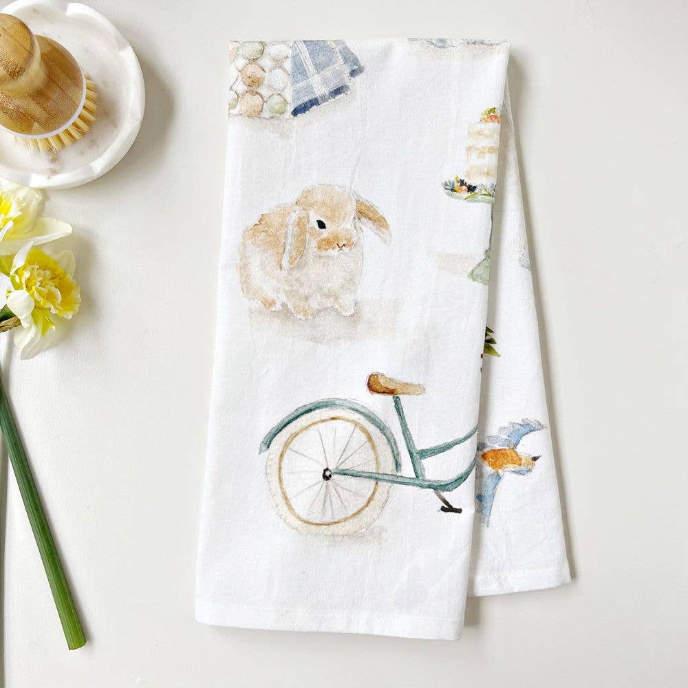 Springtime tea towel emily lex studio