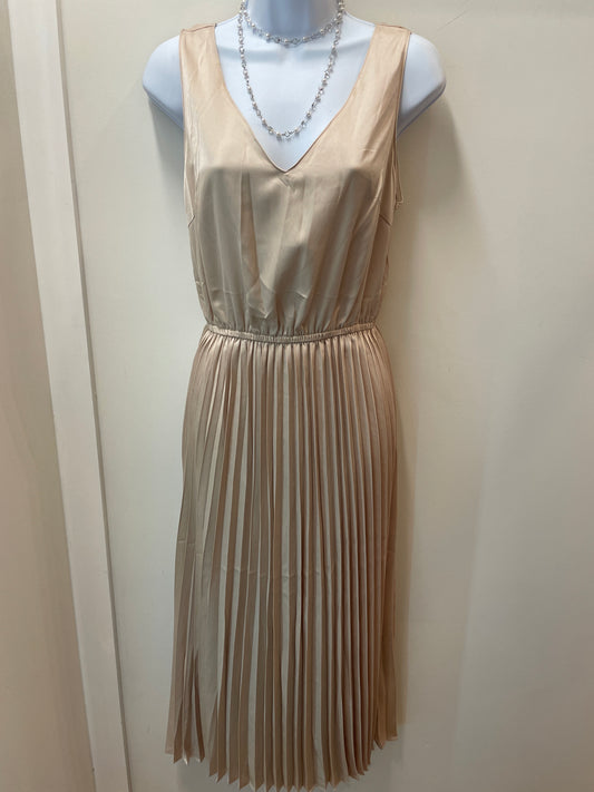 Long Sleeve Pullover Sweater and Pleated Dress Set Current Air