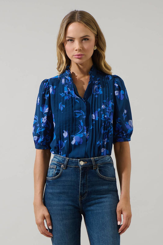 Niva Floral Elysia Pleated Blouse