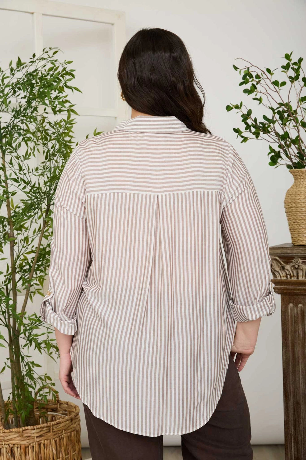 Stripe Collared Button Down Shirt