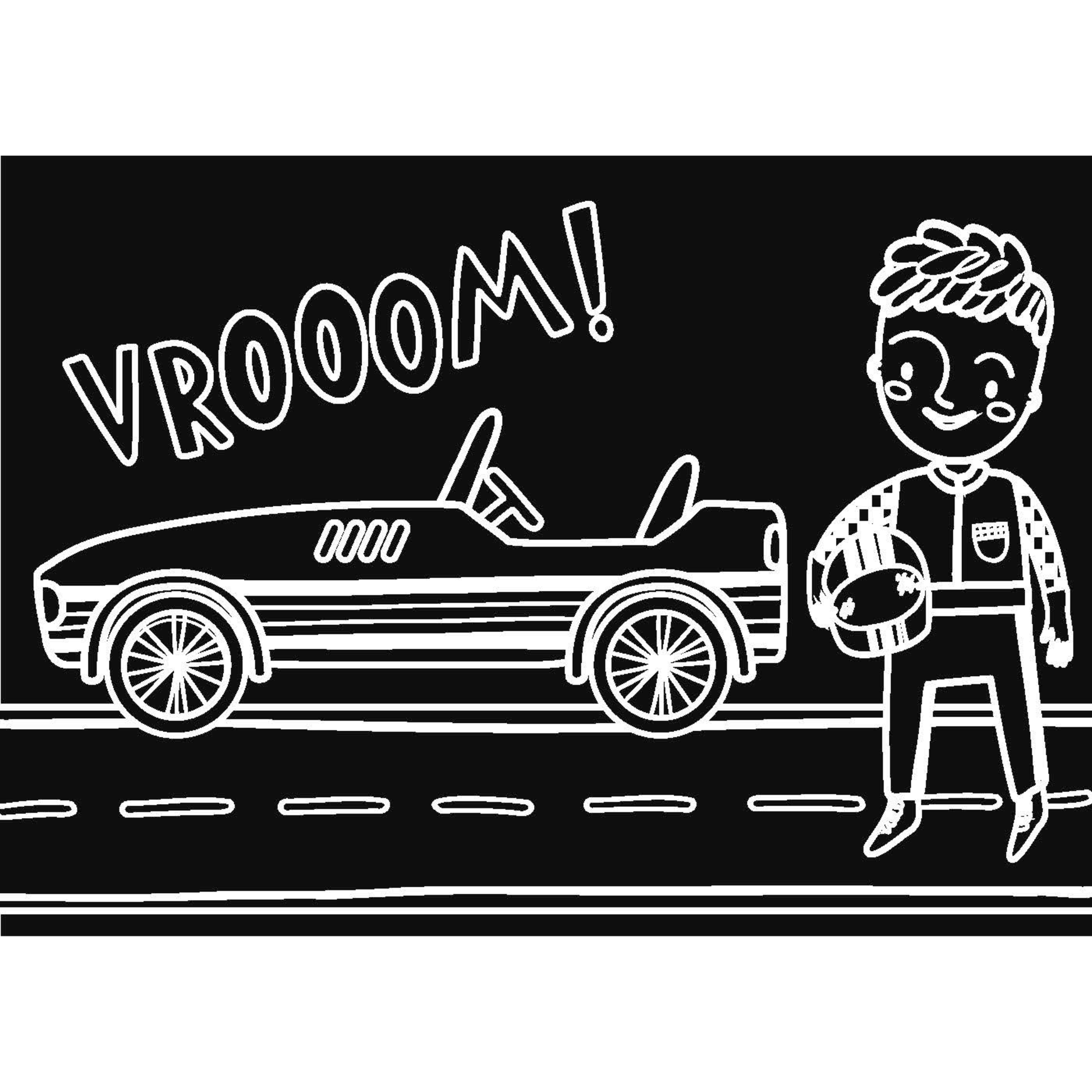 Chalkboard MiniMats Race Day Coloring Kit Imagination Starters