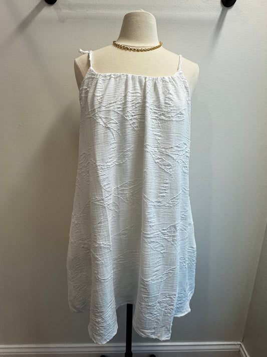 Flowy Woven Jacquard Cami Dress