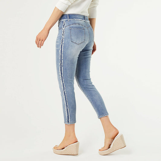 OMG ZoeyZip Skinny Capri Jeans with Side Fringe COCO + CARMEN