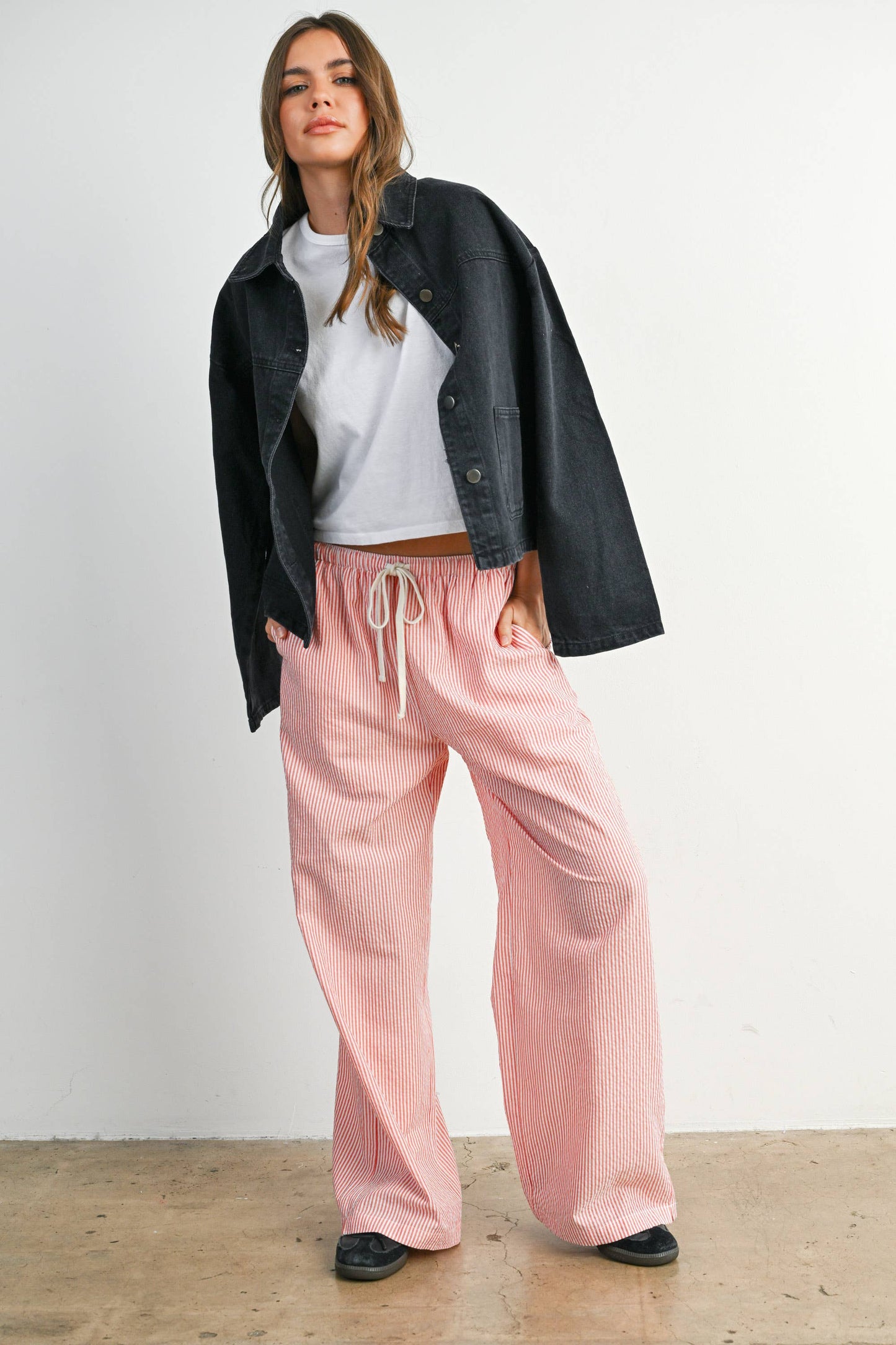 Button-Down Jacket with Shirt Collar and Pockets