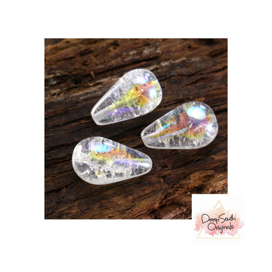 Czech Glass Teardrop-Crystal Charm Deep South Originals, LLC