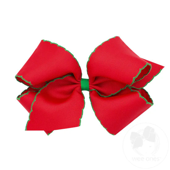 King Moonstitch Contrasting Edge Bow WeeOnes