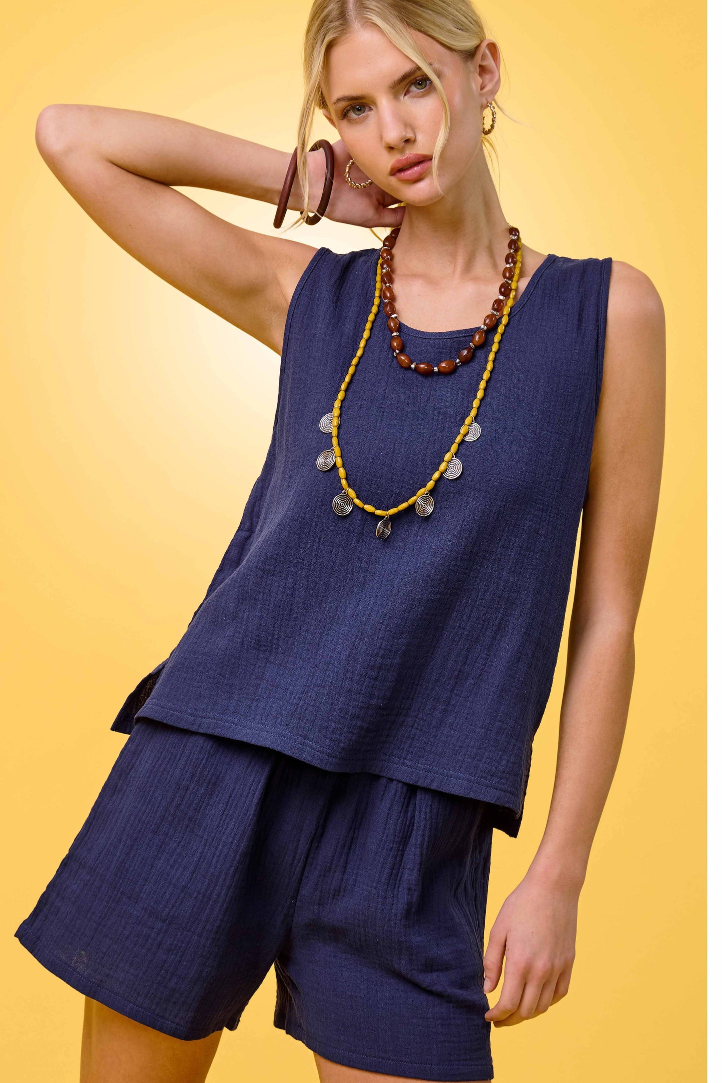 Comfy Lightweight Relaxed Fit Gauze Casual Set