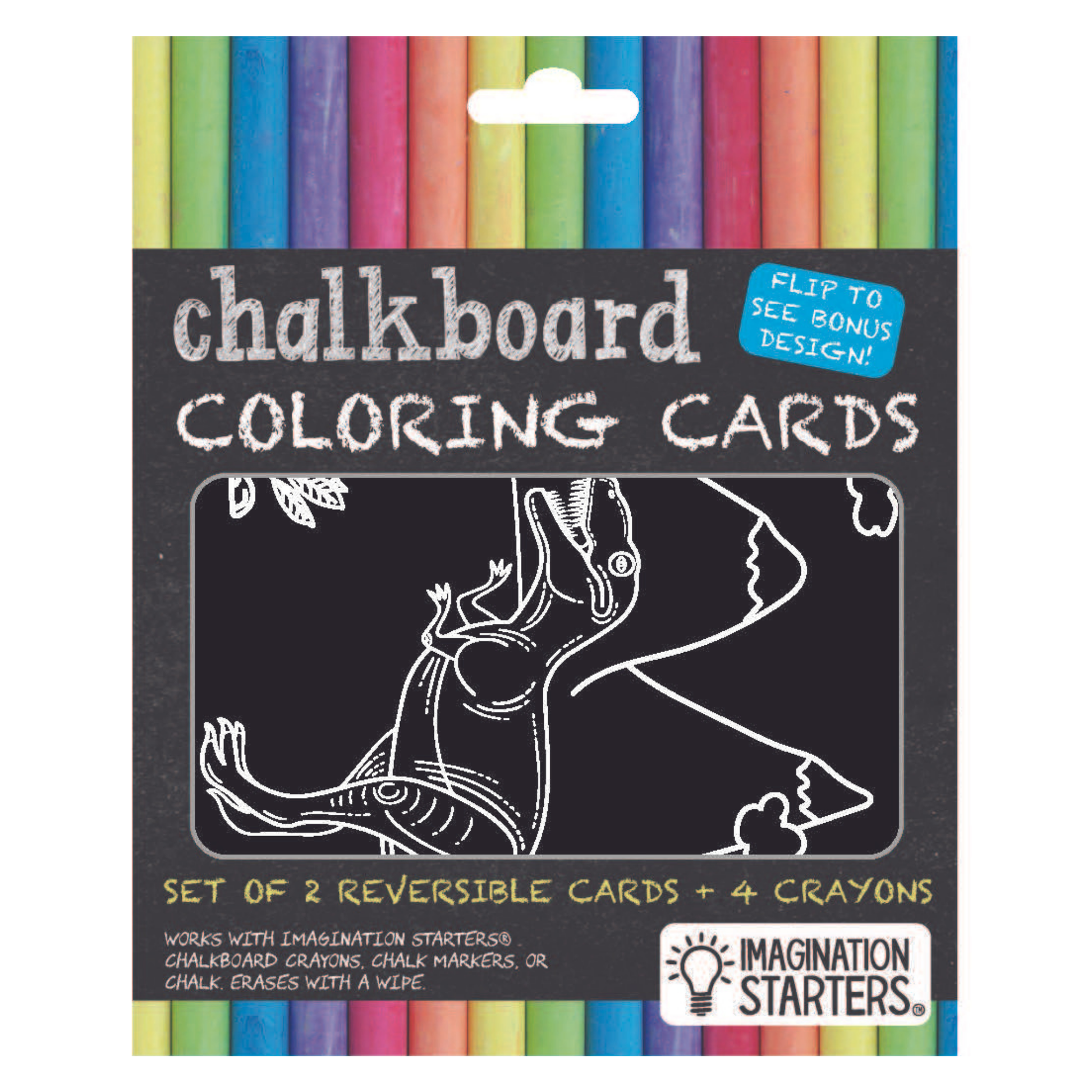Chalkboard MiniMats Dino & Truck Coloring Kit Imagination Starters