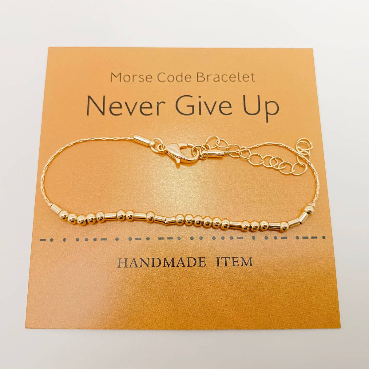 Handmade Golden Morse Code Bracelet