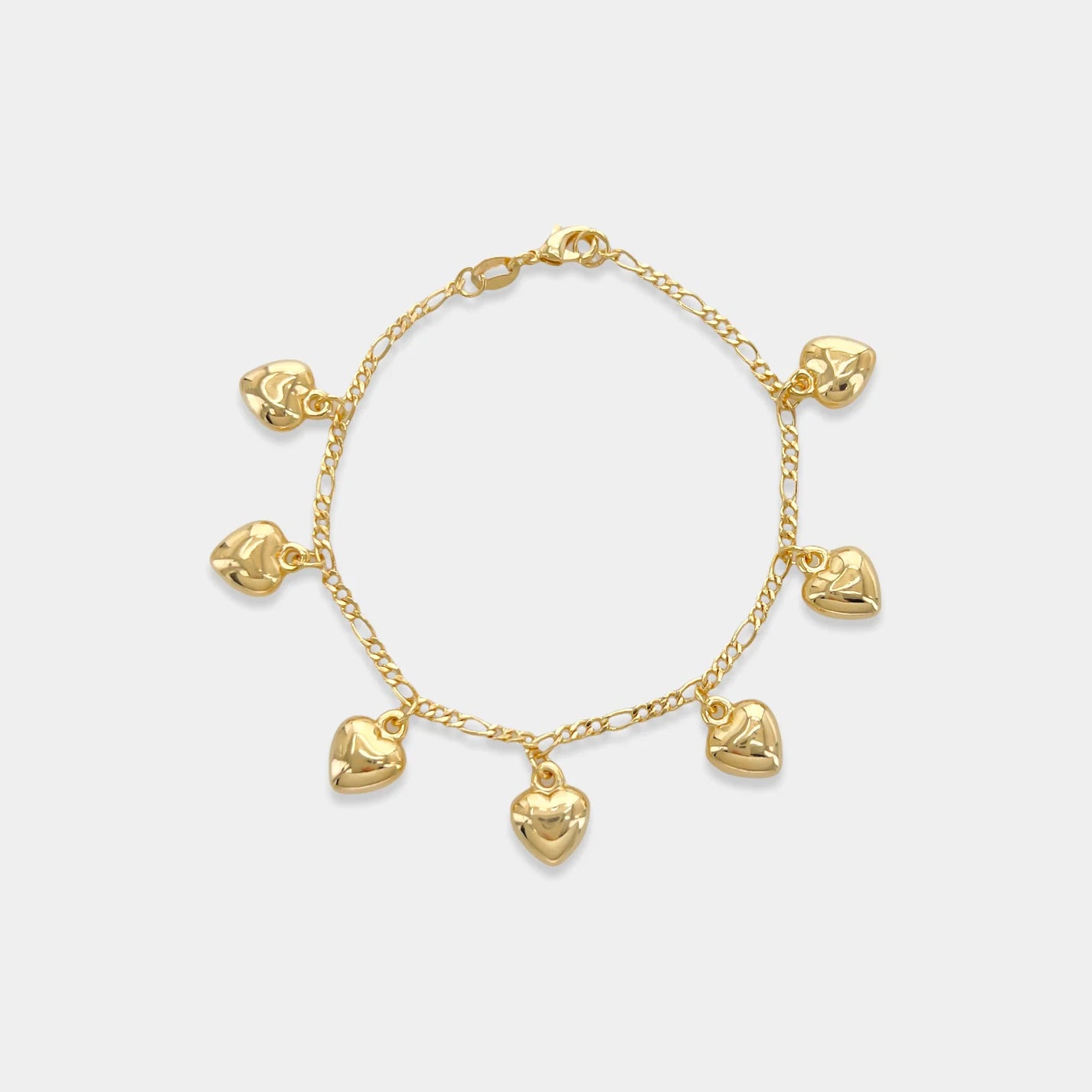 Puffy Heart Charm Bracelet OMG Blings
