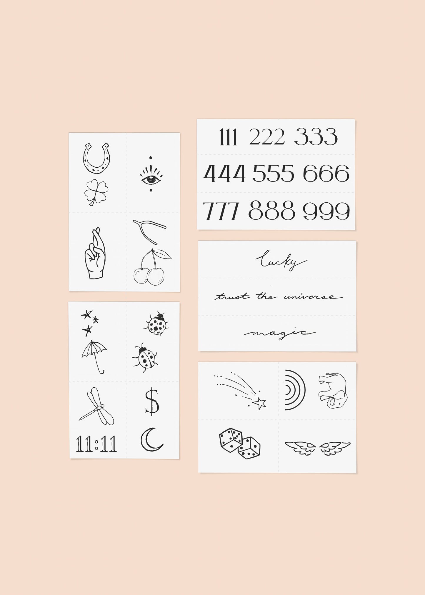 Lucky Girl Temporary Tattoo Pack INKED by Dani