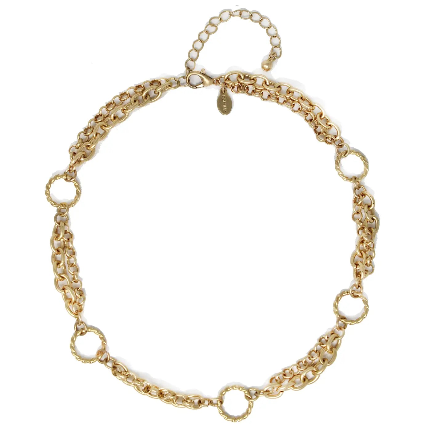 Knotted Chain with Open Circles Necklace