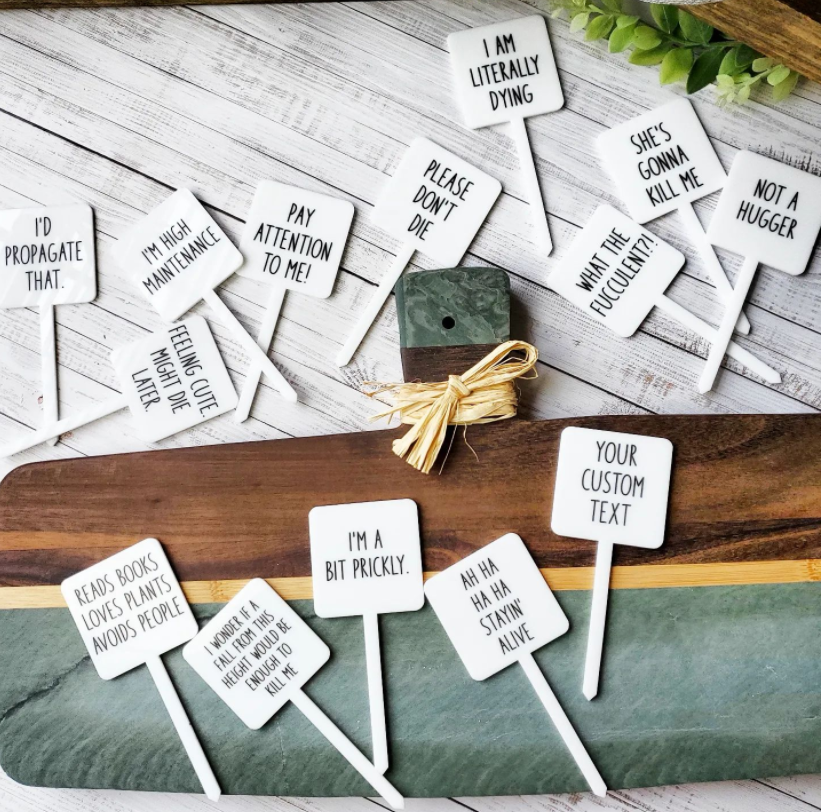 Snarky Plant Marker Stake - I'm Literally Dying