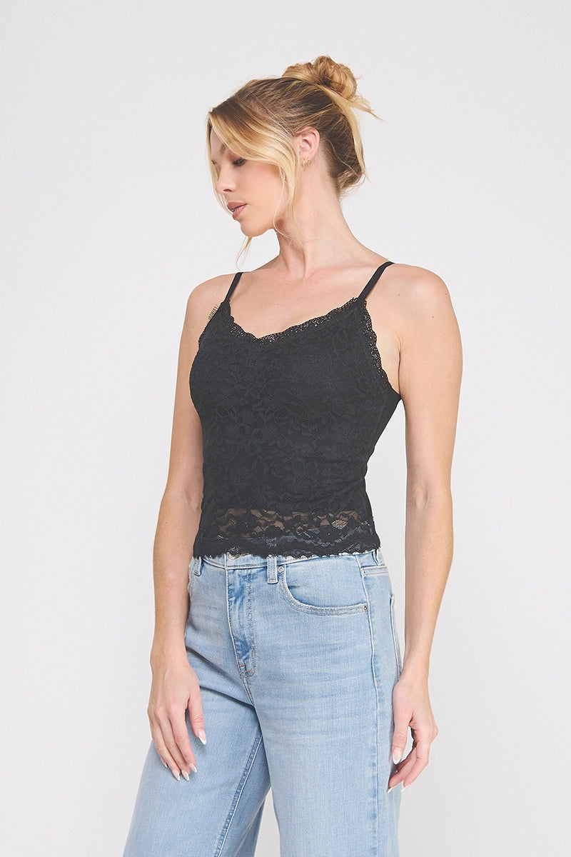 Floral Lace Knit Bralette