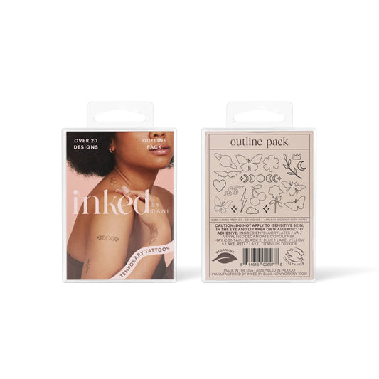Outline Temporary Tattoo Pack INKED by Dani